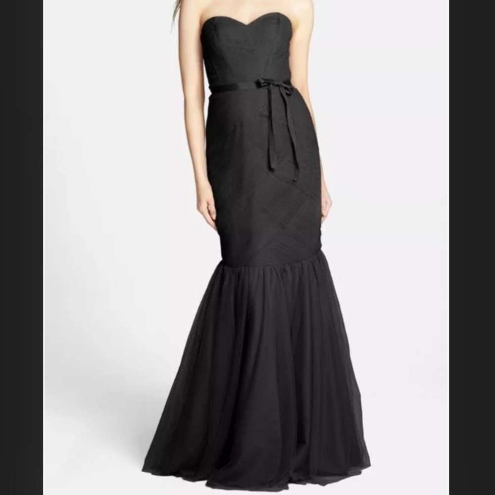 MONIQUE LHUILLIER BLACK DRESS SIZE 2 ALTERED TO 0